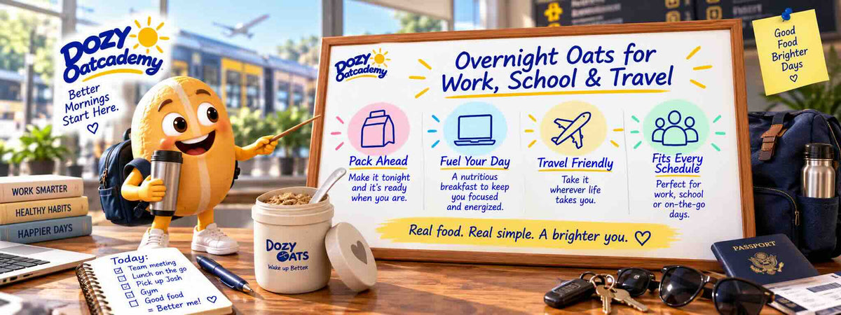 Overnight Oats for Work, School & Travel