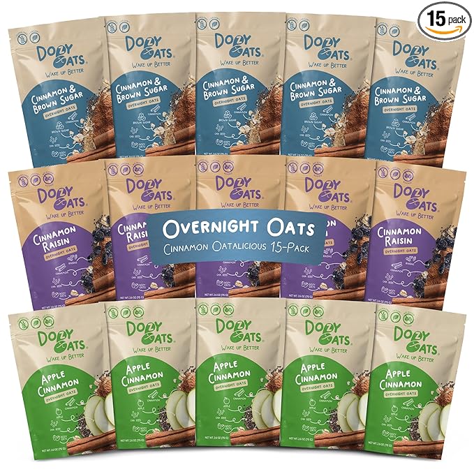 Cinnamon Oat-alicious Overnight Oats Variety Packs - Retail