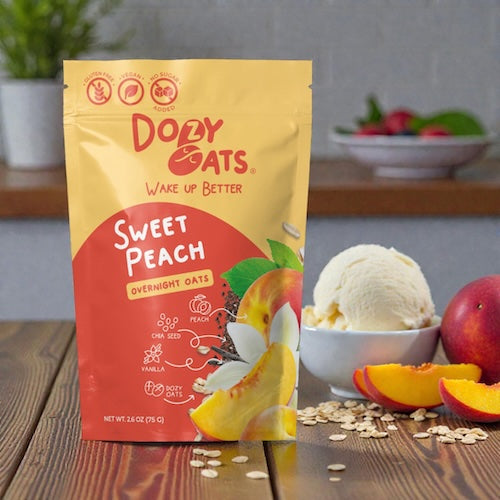 Sweet Peach Overnight Oats – Dozy Oats